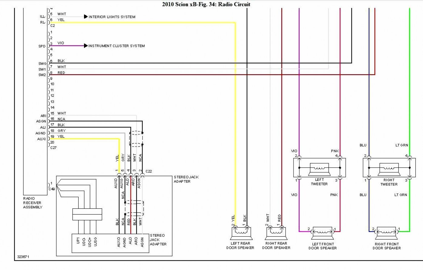wiring diagrams 2009 scion tc image wiring diagram used wiring diagram for a 2006 scion xb