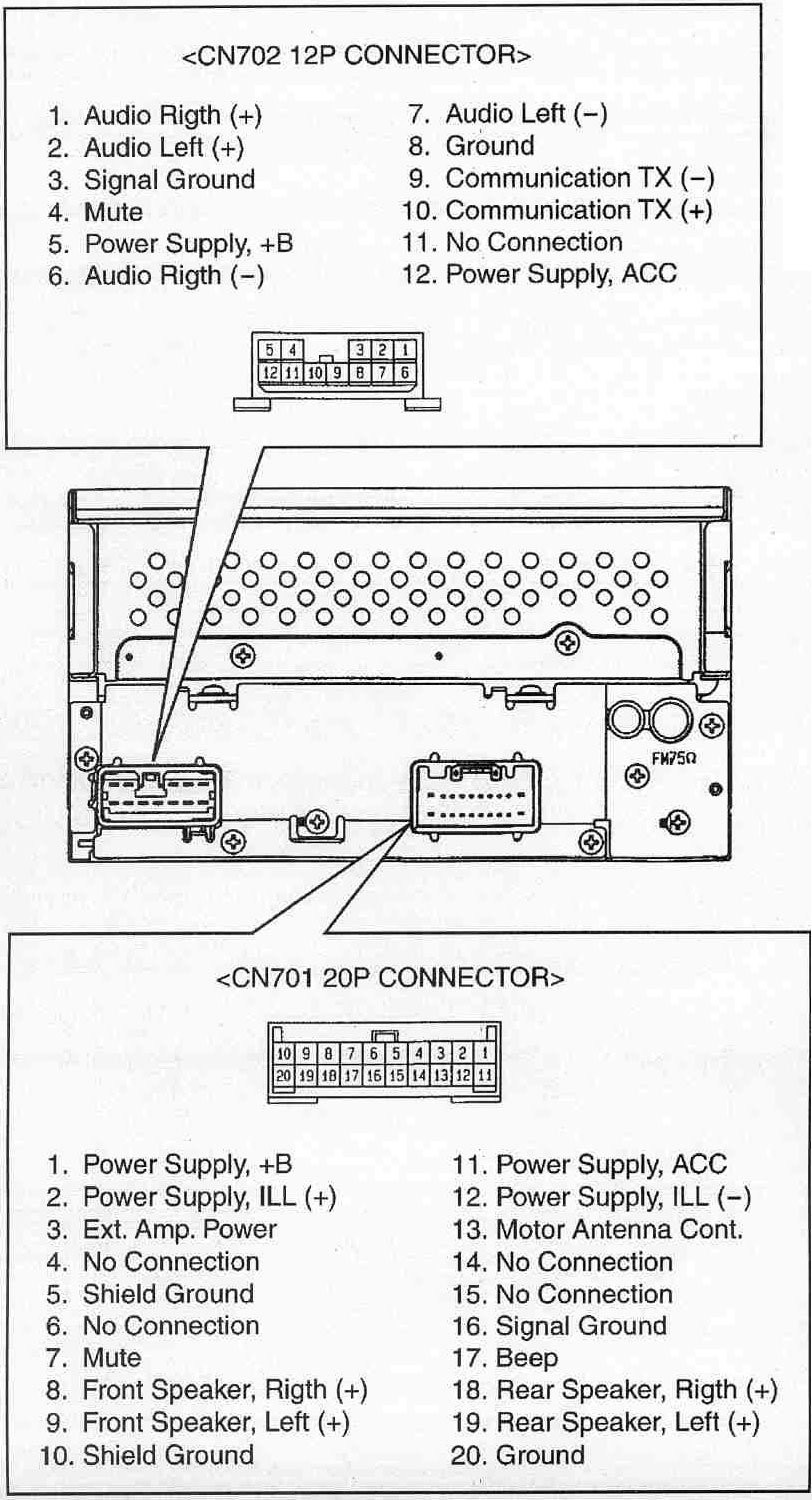 TOYOTA CQ VS8180A CQ ET8060A car stereo wiring diagram harness pinout connector