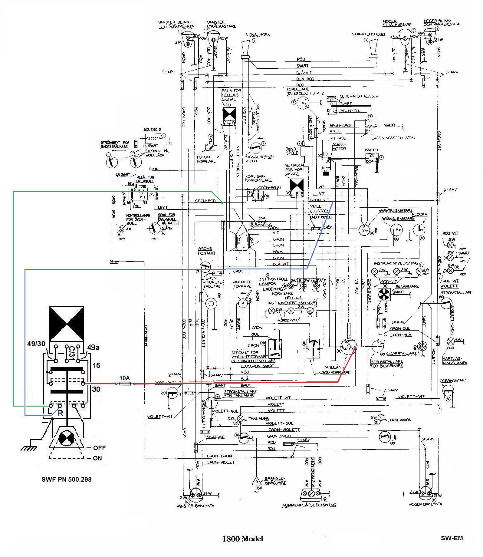 1800 Wiring Diagram SWF E flasher Switch