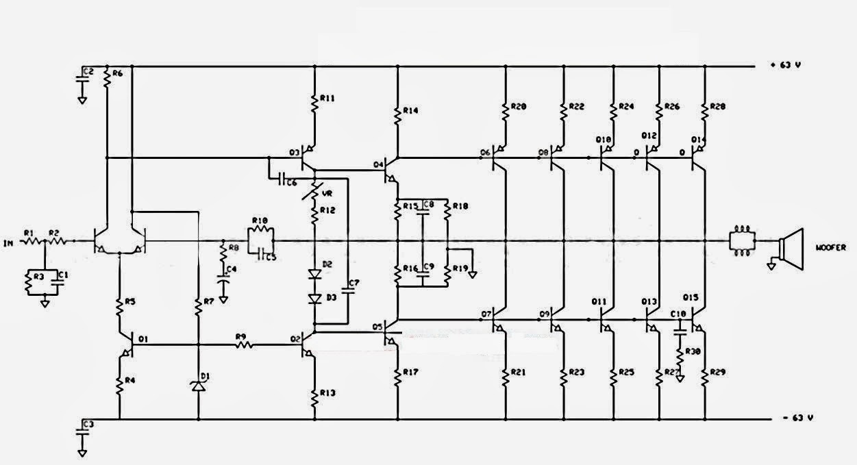 Power Amplifier 1000W circuits Diagram