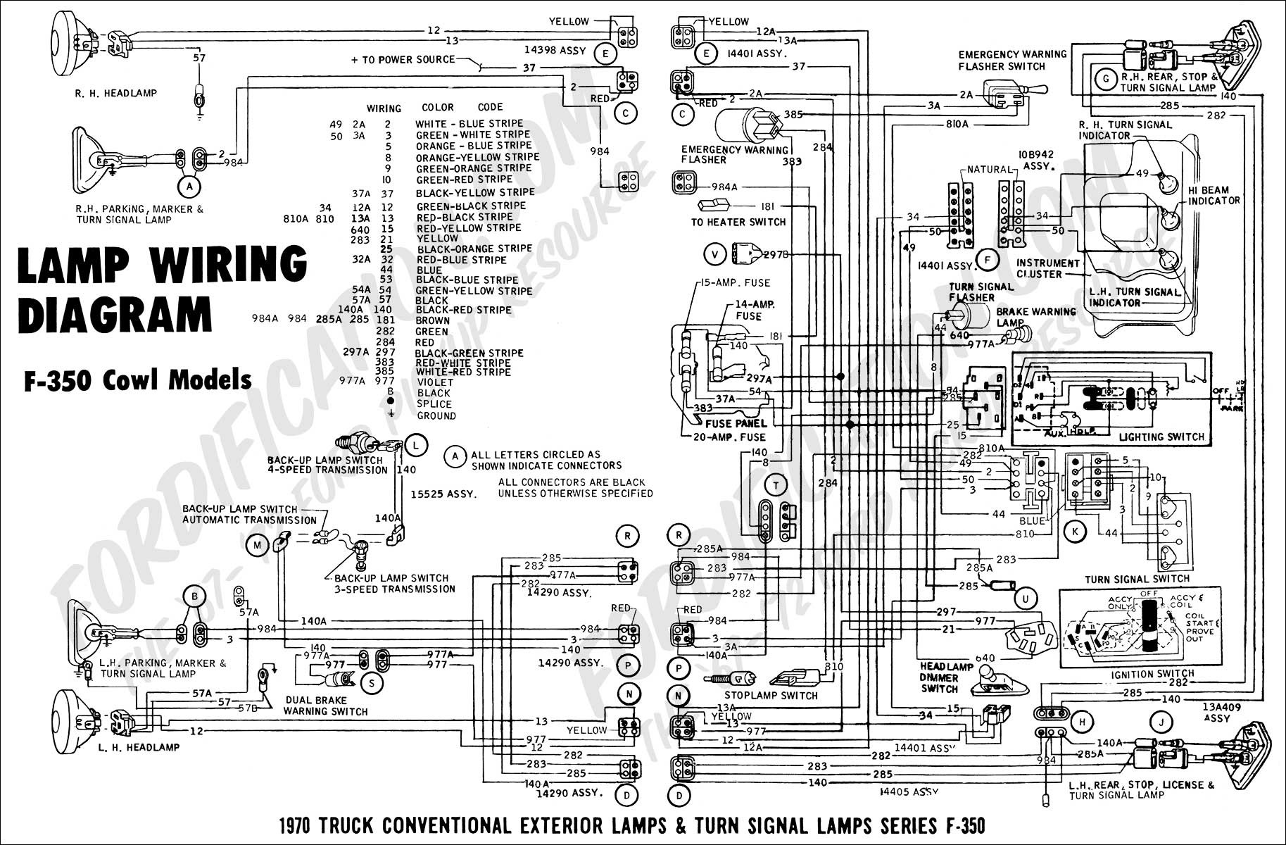wiring diagram 70F350cowl lights01