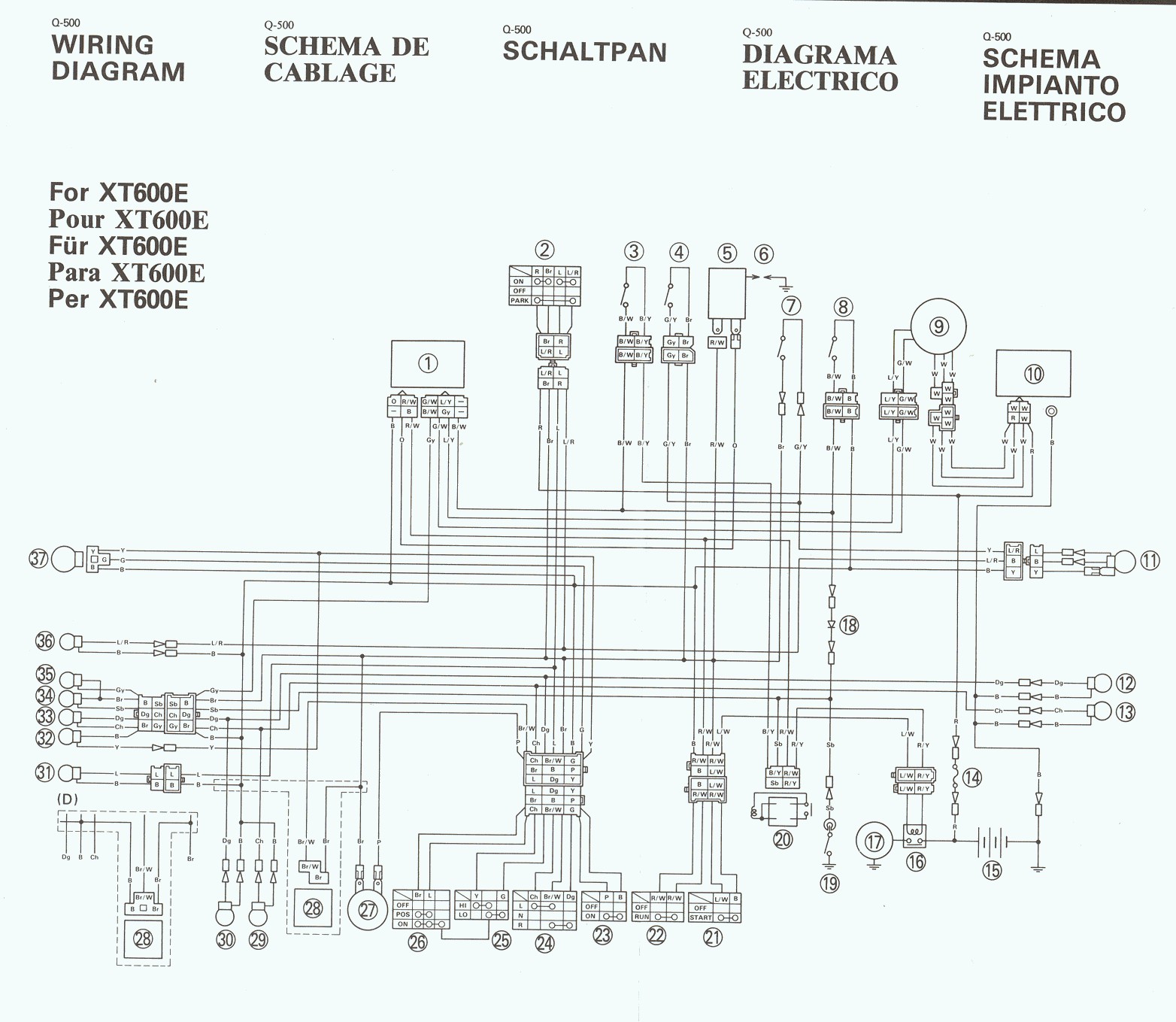 xt wiring diagrams