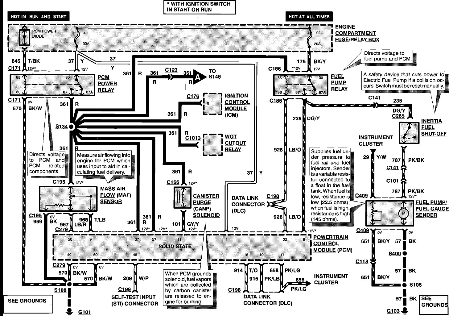 d wont start check clean those chassis grounds 2011 12 04 94 ranger wiring diagram mass air