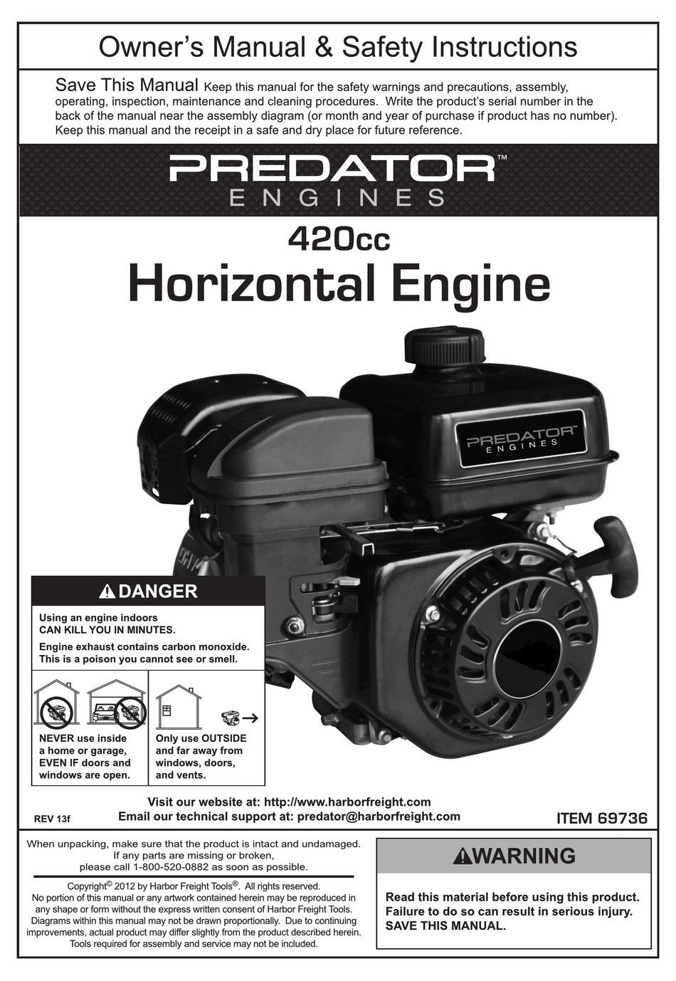 Predator Engines 420cc