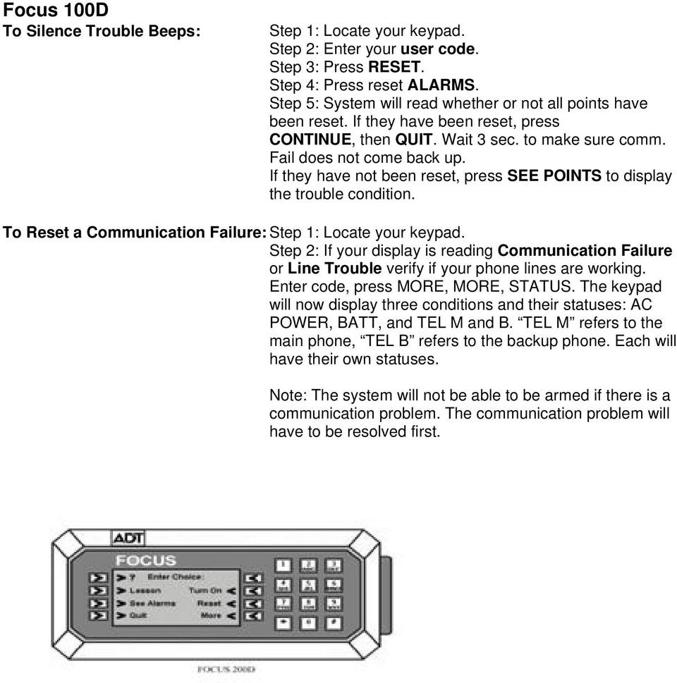 Amps information the keypad pictures listed here may vary from your panel typeml