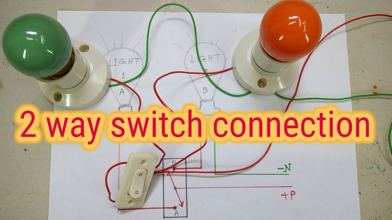 Two Lights One Switch Wiring Diagram Elegant Two Light One Switch Connection , 2 Way Switch , Two Way Switch Wiring Diagram
